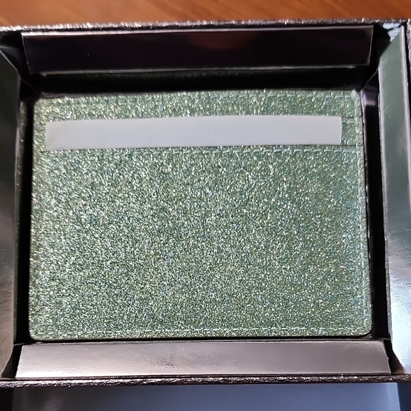 Kate Spade Glittery Green Seawater KENZIE Cardholder - Picture 3 of 7